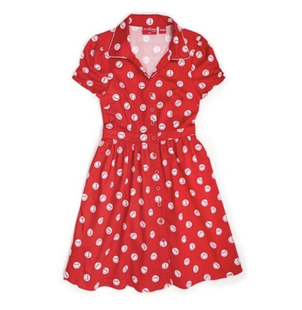 Loungefly Stitch Shoppe Coca-Cola Dress Sz XL DESY All Over Print Bottle Cap